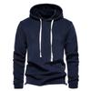 Men's Long Sleeve Hooded Sweatshirt Versatile Men's Fleece Thermal Sweatshirt
