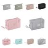 Square Transparent Mesh Cosmetic Bag Lightweight Storage Toiletry Bag  Camping