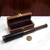 30.48 Cm Bronze Telescope with Wooden Box Custom Spyglass Gift
