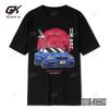 Cotton Initial D T Shirt Men Women Harajuku Aesthetic Oversize T-Shirt Funny Vintage Car T Shirts Nissan Skyline R34 Tee Shirt