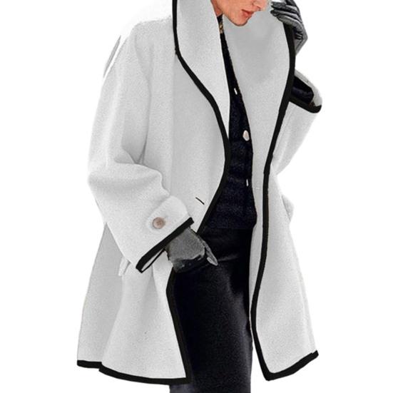 Женское пальто одного цвета, свободное, на одной пуговице, толстое, теплое, с длинными рукавами, свободное шерстяное пальто с капюшоном, женская зимняя верхняя одежда