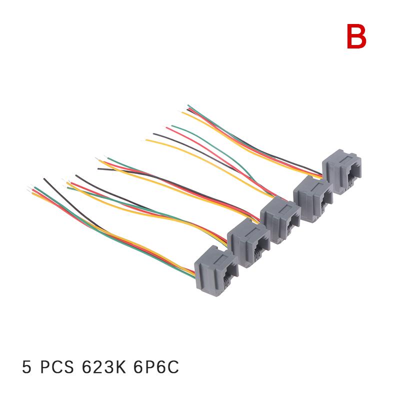 5 шт. 616E 623K 616M 641D RJ11/RJ12/RJ45 Гнездо для Интернета/Телефона с Кабелем 15 см