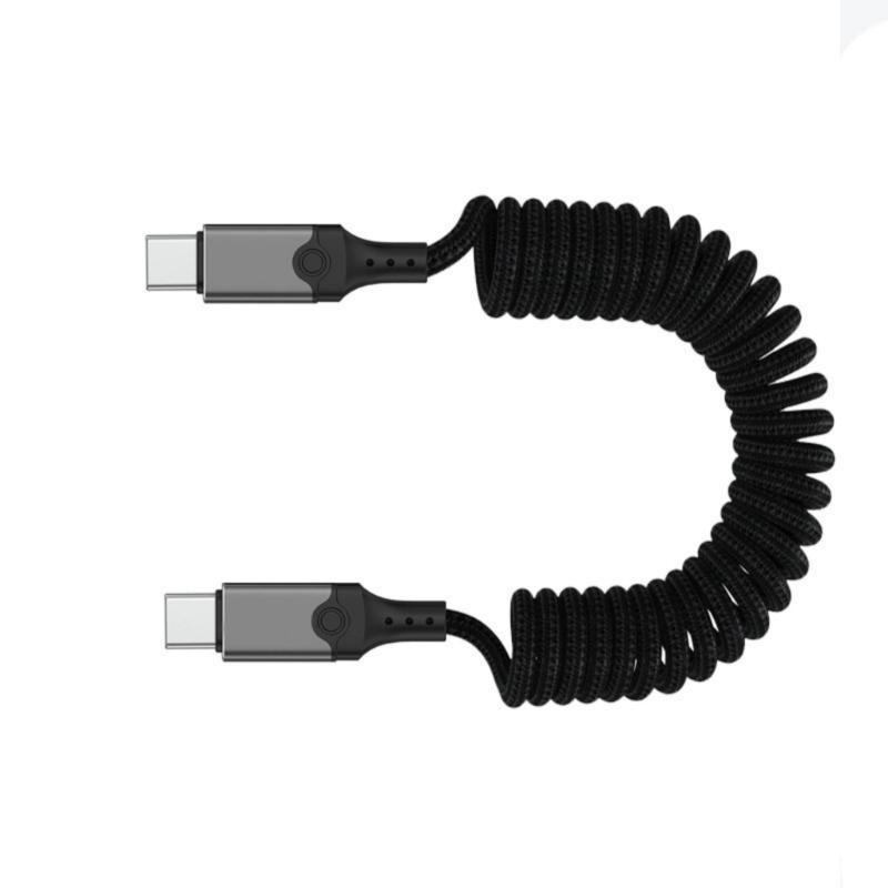 Быстрый пружинный кабель USB5 Type C, 240 Вт, скорость передачи 80 Гбит/с, вывод видео 16K для всех устройств Type C