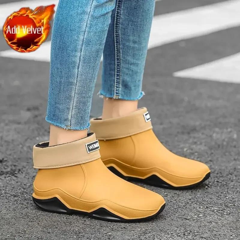 Уличные короткие сапоги для готовки из ПВХ, мужские, низкие, для поваров, для кухни, работы 2024, резиновые сапоги для рыбалки, водонепроницаемые, устойчивые, новые