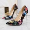 Женские туфли на шпильке, пикантные блестящие туфли-лодочки с острым носком на каблуке 11 см WZ