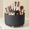 Makeup Brush Holder Large Capacity Multiple Compartments Multi-angle Rotating Countertop Cosmetic Organizer