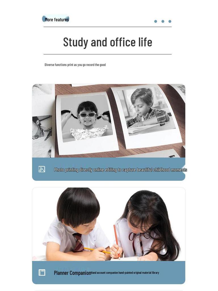 Portable Mini Bluetooth Thermal Printer for Students - Photo & Data Labels