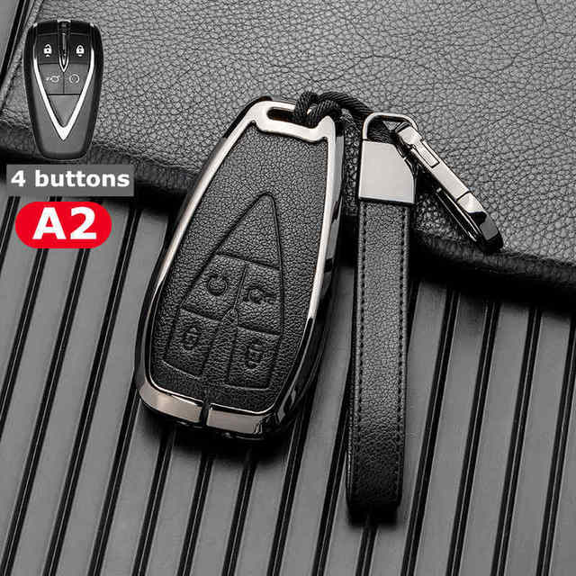 Zinc Alloy Leather Car Key Cover Shell For Changan CS35PLUS CS55PLUS CS75PLUS 2019 keyProtective Case Accessories Keychain