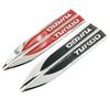 2pcs/lot 3D Metal TURBO Emblem Badge Decal Fender Side Car Styling For Fo+rd Focus 2 3 ST RS Fiesta Mondeo Tuga Fusion