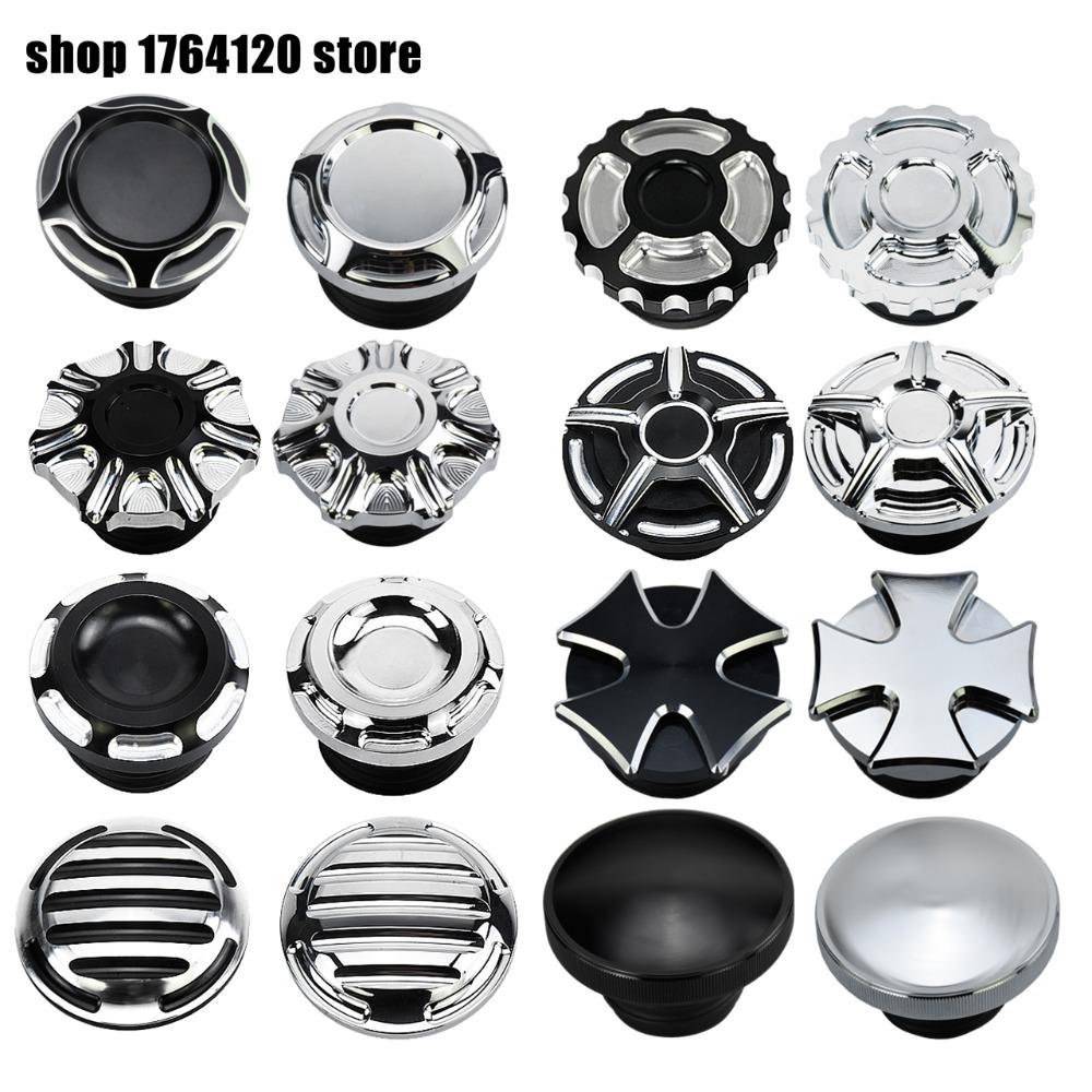 Motorcycle CNC Aluminum Fuel Gas Tank Vented Decorative Oil Cap For Harley Sportster XL883 1200 Touring Softail Fatboy Dyna FXDB