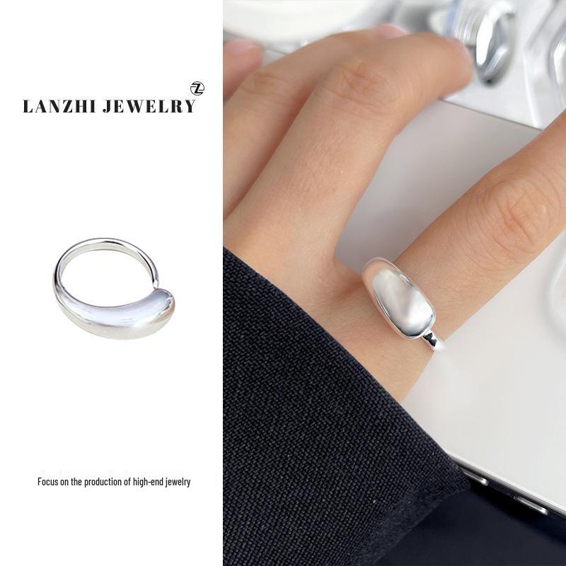 Тайское серебро Женское наборное кольцо - Серебро 925 пробы, Нишевый дизайн, Простые и универсальные украшения