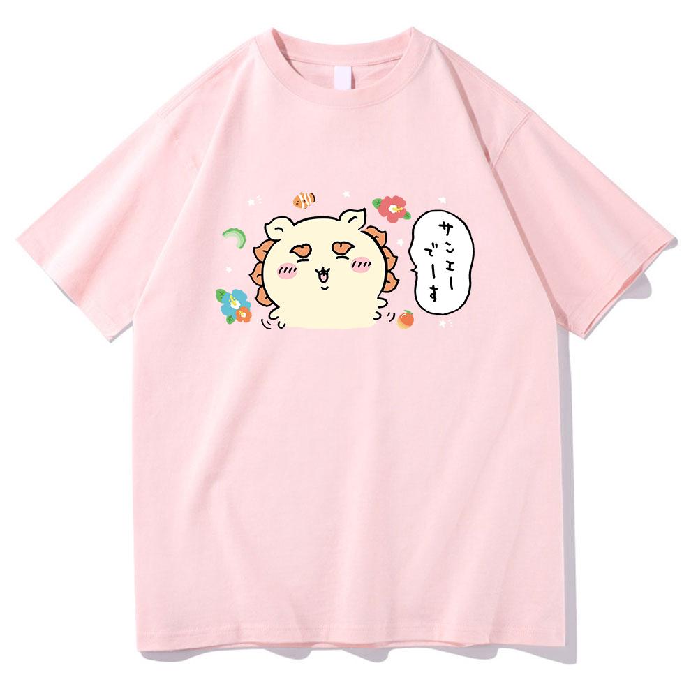 Милая футболка Chiikawa унисекс Harajuku с эстетической графикой Kawaii футболка унисекс японского аниме мультфильм оверсайз хлопковая футболка Корея