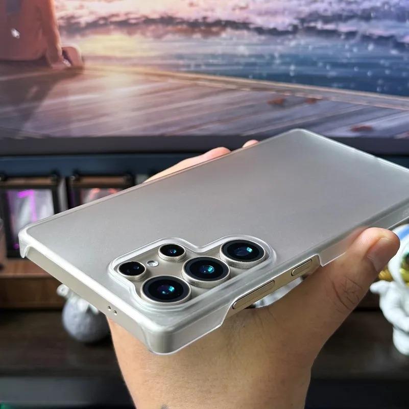 Ультратонкий Матовый Безрамочный Чехол из ПК для Samsung Galaxy S26 S25 Ultra S24 S23 Plus S22 FE A55 A56 A37 A16 Жесткая Безрамочная Крышка
