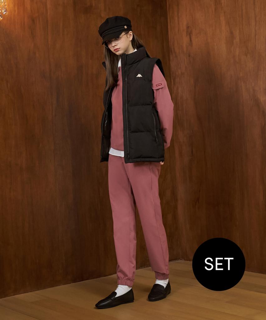 KAPPA [Set] Women'S Training Set + Padded Vest Pink