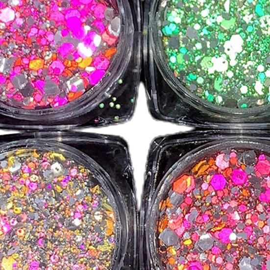 Блестящая пудра с блестками, красивая светоотражающая мини-блестка для ногтей, блестящая пудра с искусственным бриллиантом, пигментная пудра для ногтей, блестящая пудра