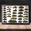 WW2 World Tanks Danger Chart Wall Art Холст Картина Плакат для домашнего декора Плакаты и принты Без рамки Декоративные фотографии
