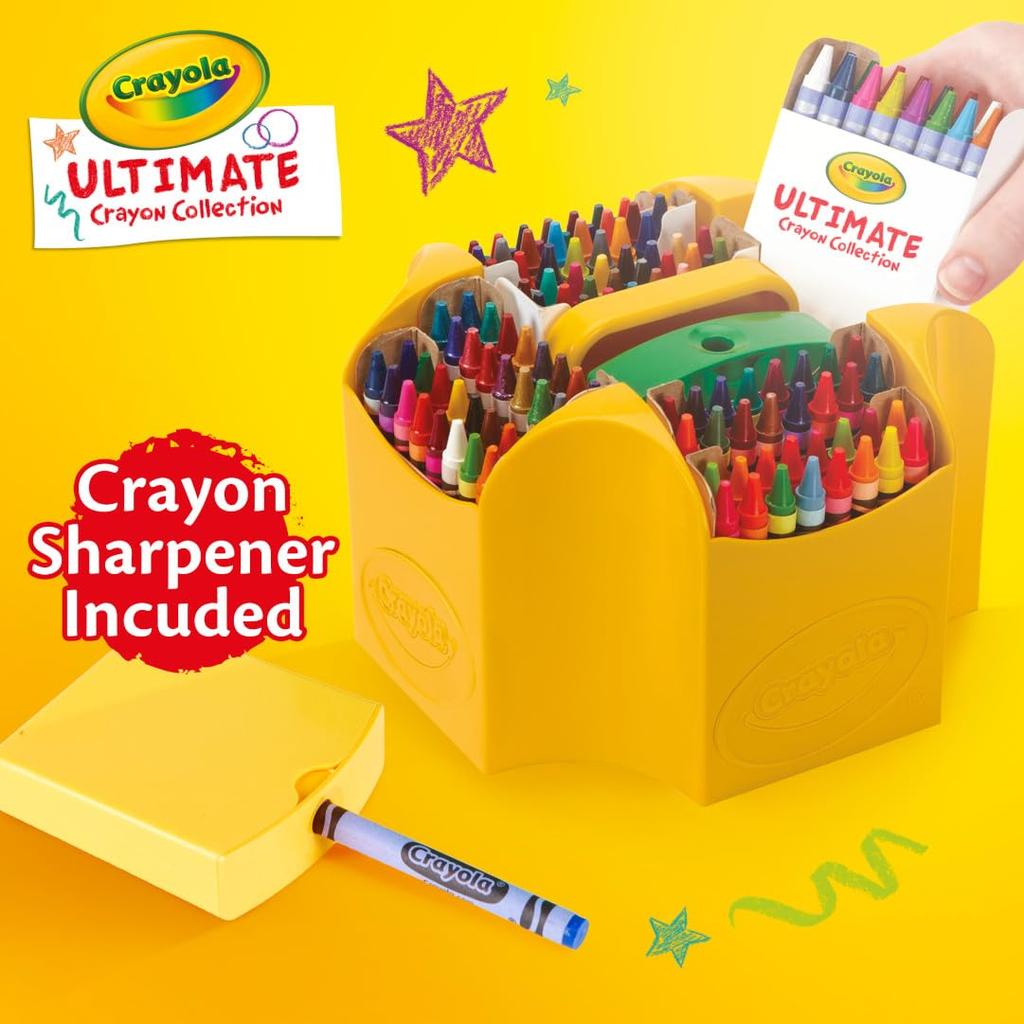 Crayola Crayon 152 цвета с футляром точилка для мелков Ultimate Crayon Collection оригинальный продукт 520030 &