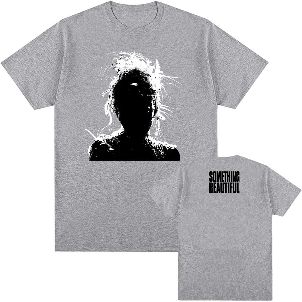 Майка с альбомом Майли Сайрус Something Beautiful Хлопковая летняя футболка с коротким рукавом для мужчин, унисекс, уличная одежда, графические футболки с певицей