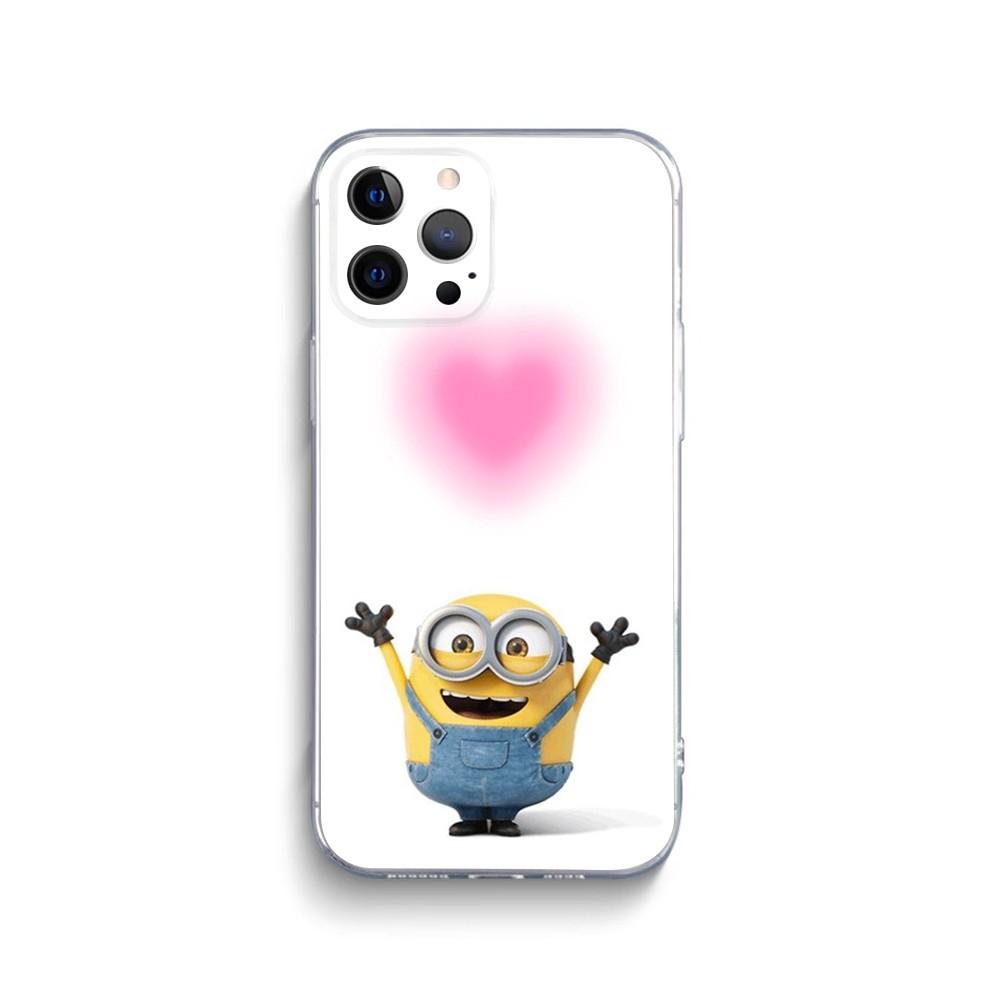 Чехол для телефона M-MinionsS-S Банановый для iPhone 15,14,13,12,11 Plus,Pro,Max,XR,XS,X,7,8 Plus,SE,Mini Прозрачный Силиконовый Мягкий