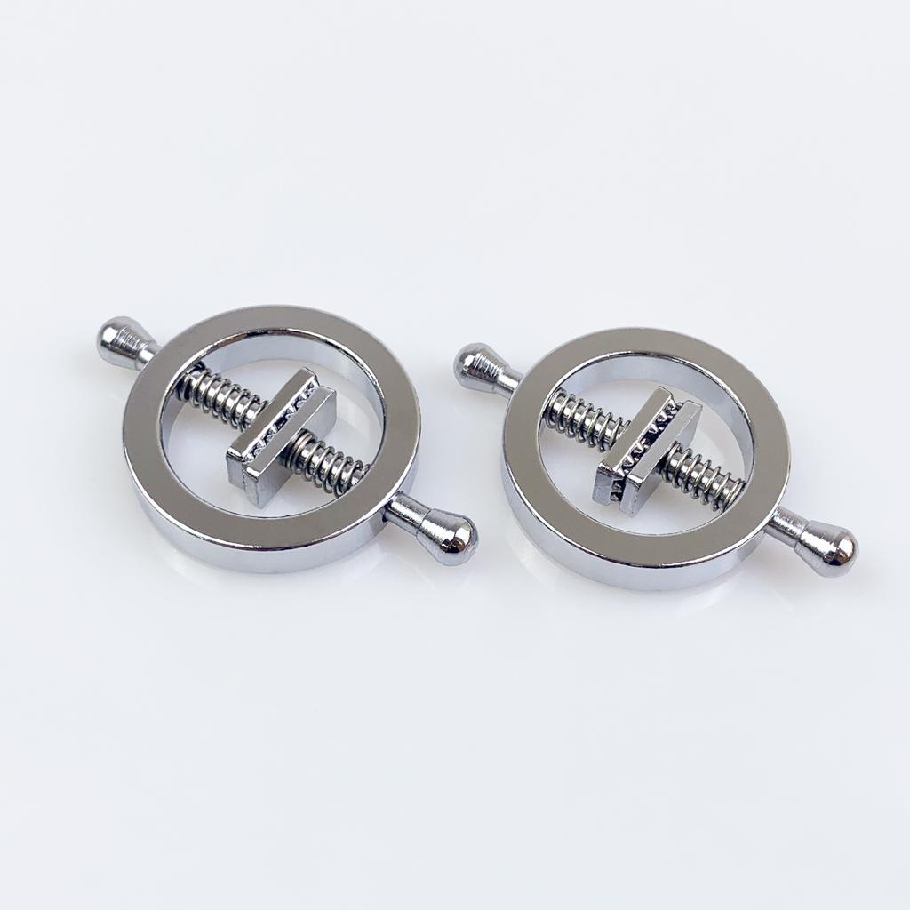 BDSM 1 Pair Metal Nipple Clamps Adjustable Breast Spring Clamps Bondage Sex Slaves Nipple clips Adult Sex Toys For Woman