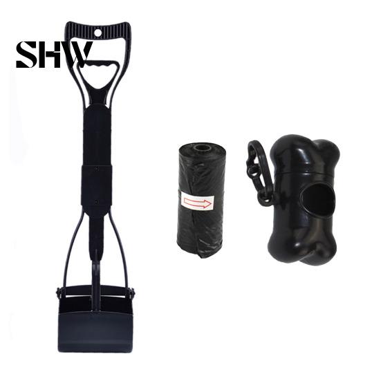 Portable Pet Waste Shovel Dog Pooper Scooper, Cleanup Tool with 20 Bags, Durable Poop Scooper Carry Case, Foldable for Yard, Lawn, Outdoor Use Walking