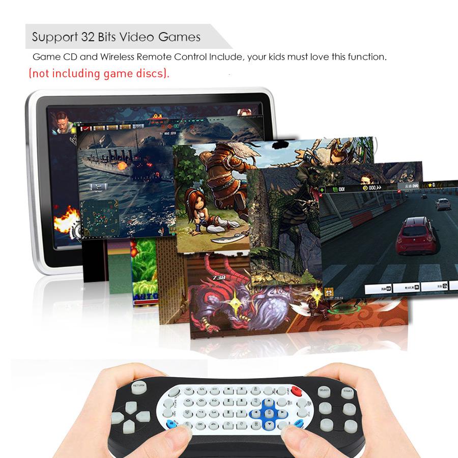 10,1-дюймовый монитор в подголовнике автомобиля, DVD-видеоплеер