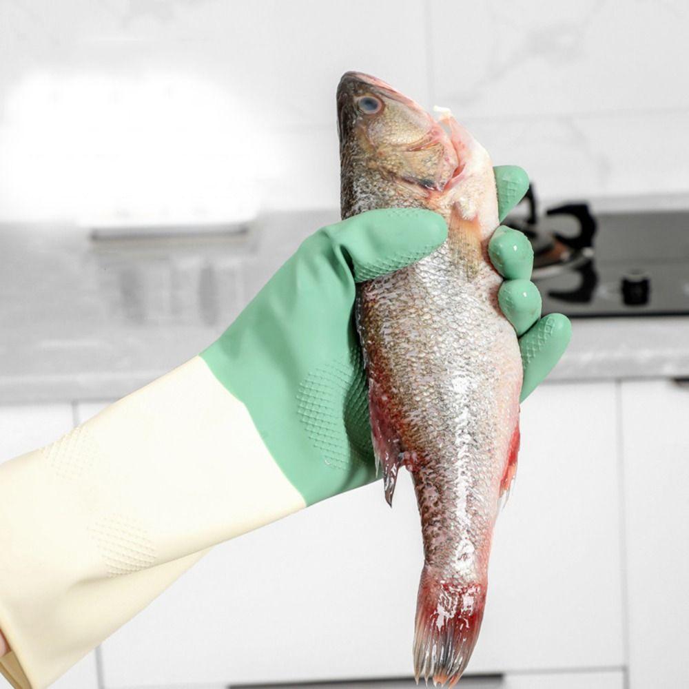 5Pairs Reusable Laundry Gloves Latex Dishwashing Gloves Durable Cleaning Gloves Kitchen