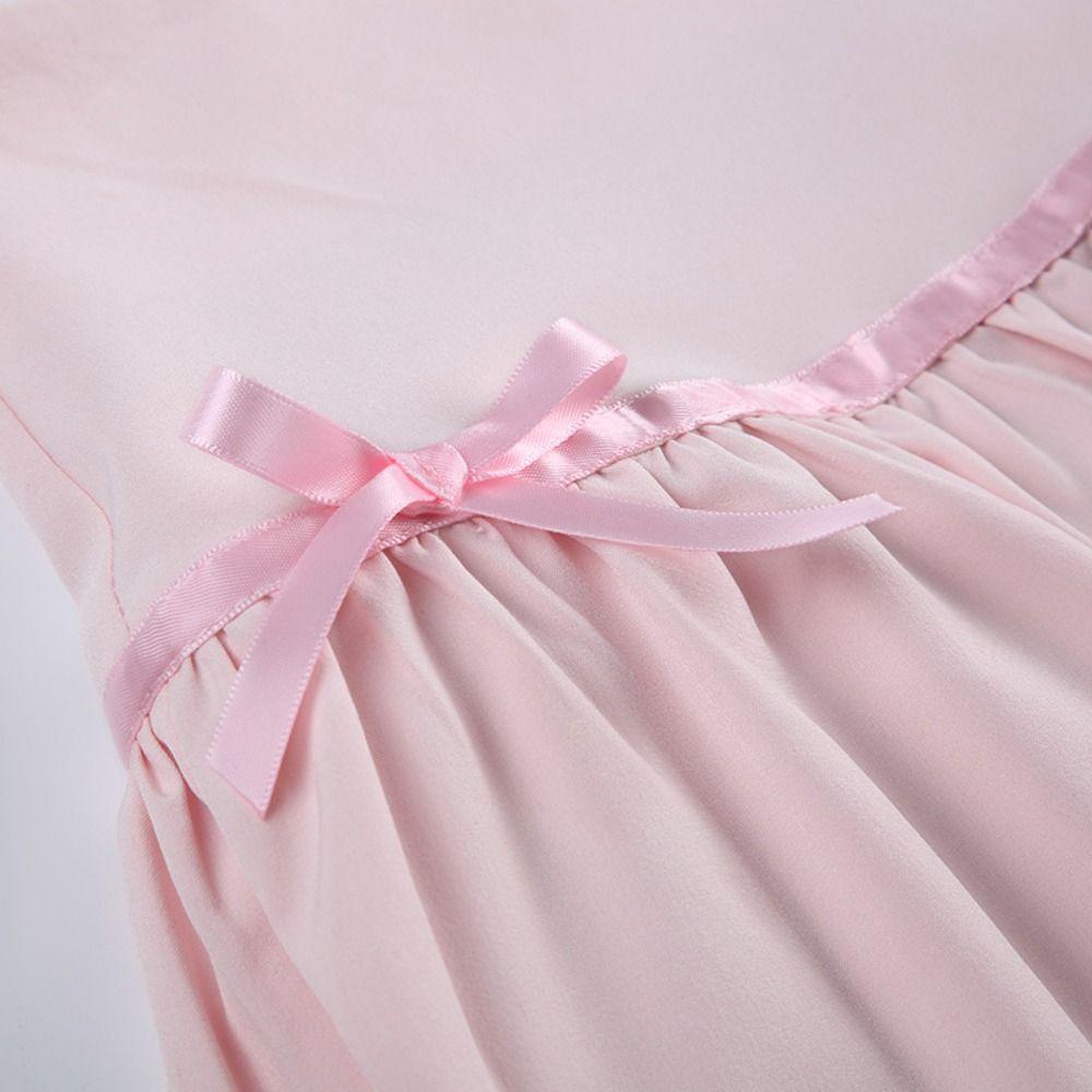 A-line Ultra Short Skirts with Safty Pants Sweet Bowknot Mini Skirt School Girl