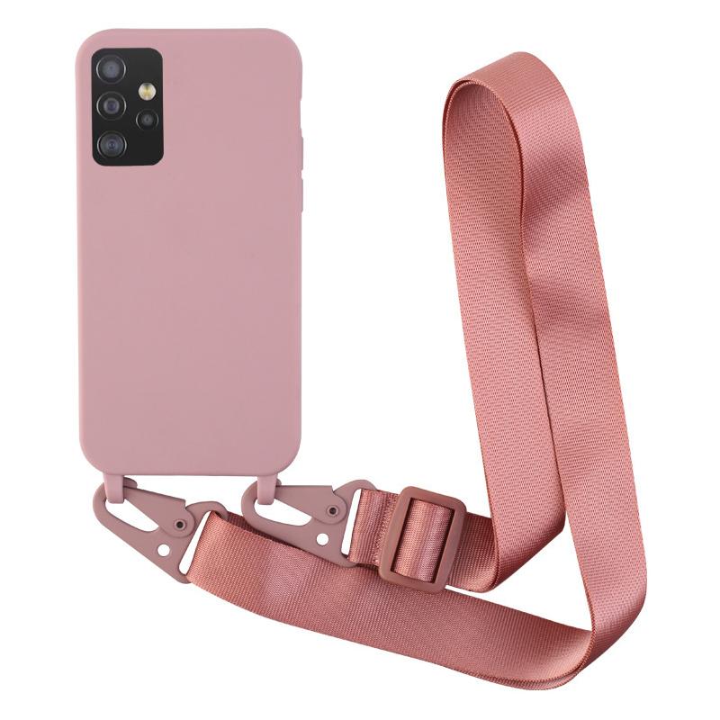 Чехол с ремешком через плечо для Samsung Galaxy S23 S22 Ultra S20 S21 FE A52 A13 A53 A54 A14 A24 A34 A33 A32 A12 A72 A51 A71 A22 A41 A21S, мягкий чехол
