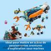 LEGO® City 60379 Подводная лодка для глубоководных исследований, Игрушка с аквалангистом и акулой
