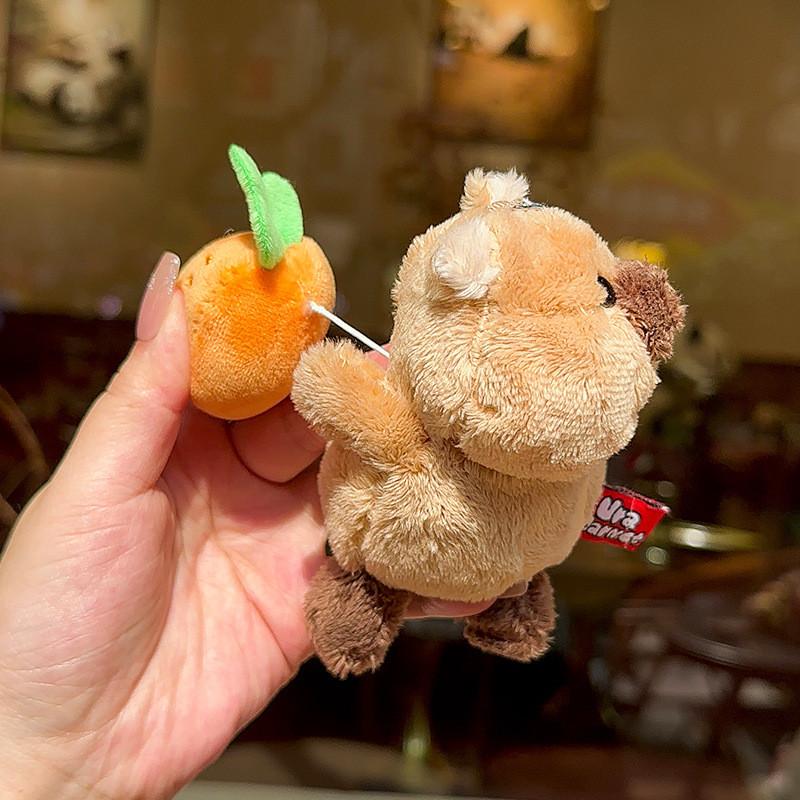 Ural Ground Squirrel Plush Keychain With Pullback Carrot Cartoon Animal Toy For Kids And Collectors