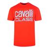 Cavalli Class Mens Floral Logo T-Shirt