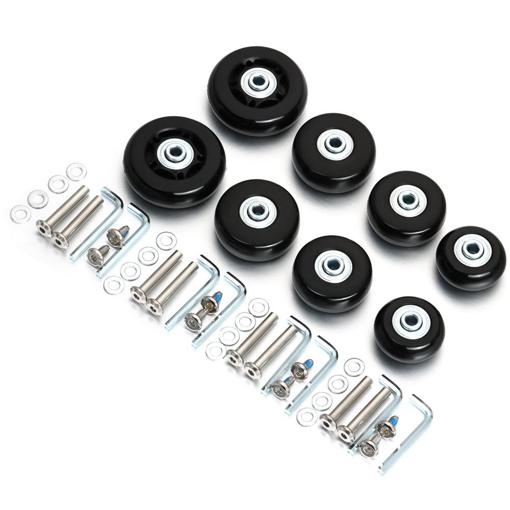 Бесшумные дорожные колеса для багажа, ролики, ремонтные оси, ремонтный комплект, детали для чемодана, оси