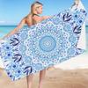 Microfiber Double-sided Velvet Beach Towel Datura Series Beach Resort Swimming Towel Versatile Bath Towel Square Towel