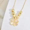 Дизайн Ожерелье Клевер с Бусиной Удачи Женское Премиальное Простое Милое Универсальное Опаловое Подвеска
