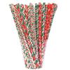 100 Pcs Paper Straws Diversed Food Grade Degradable Christmas Style Disposable Table Decoration Safe Snowflake Print Xmas Drinking Straw for Party