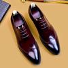 Italian Men'S Business Casual Leather Shoes Pointed Low-Top British Style Men'S Formal Single Shoes European American Wedding Shoes