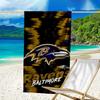 Baltimore Logo Art Quick-Dry Microfiber Beach Towel Super Soft & Absorbent for Bath, Beach, Travel  Bath Time Accessory, Fan gifts