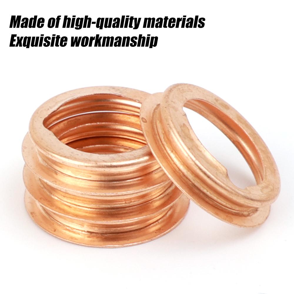 100~10Pcs Car Engine Oil Drain Plug Gasket 1102601M02 Copper Colored Oil Drain Plugs Crush Washers Gaskets Rings for Infiniti