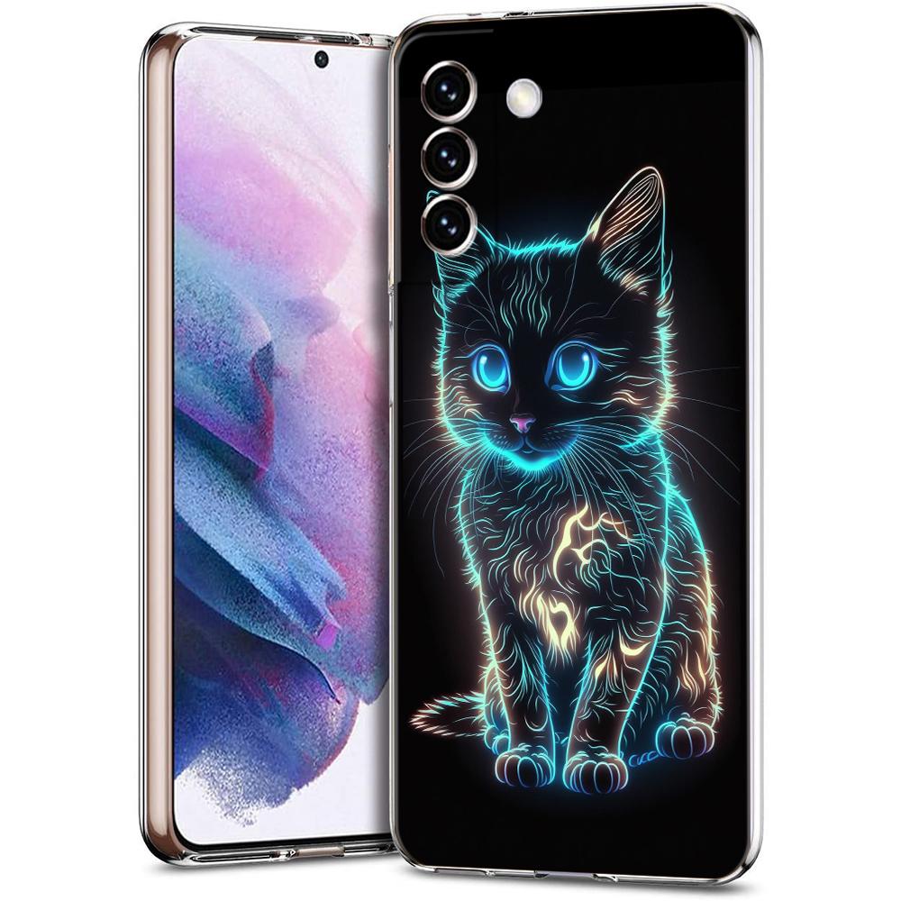 Прозрачный чехол-бампер для Samsung Galaxy S25 S24 S23 S22 S20 S21 FE Ultra S24 S23 S10 S10E Plus 5G Сумки с узором «Гордый кот»