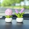 Simulation Flower Pot Car Decoration Hyacinth Center Console Ornament Car Interior Accessor  Car