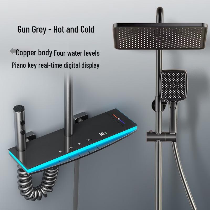 Thermostatic Digital Display Shower Set with Ambient Light