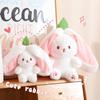 Cute Transformation Bunny Plush Doll Soft Cute Strawberry Radish Rabbit Cloth Doll Children Girl Bed Pillow