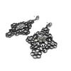 [J1230] - Designer Earrings 'Sissi' Black Gray