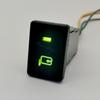 1PC DC12V Green LED Light Fit For Camry 50 Altis RAV4 2010-2017 Car PWR HEAT Mirror Folding Rear Beacon Light Switch Button
