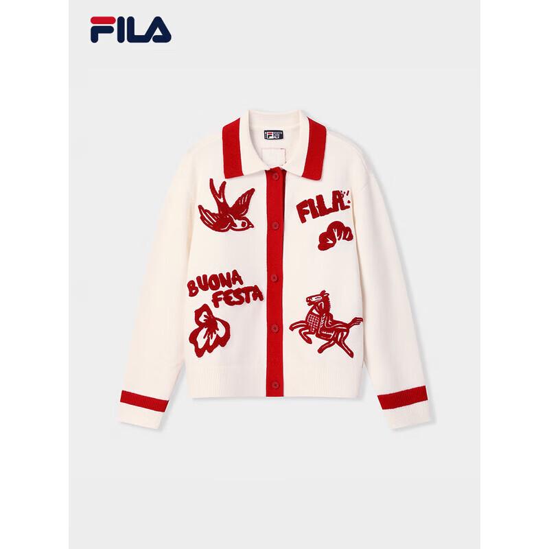 Fila Женский вязаный кардиган с вышивкой в виде румянца