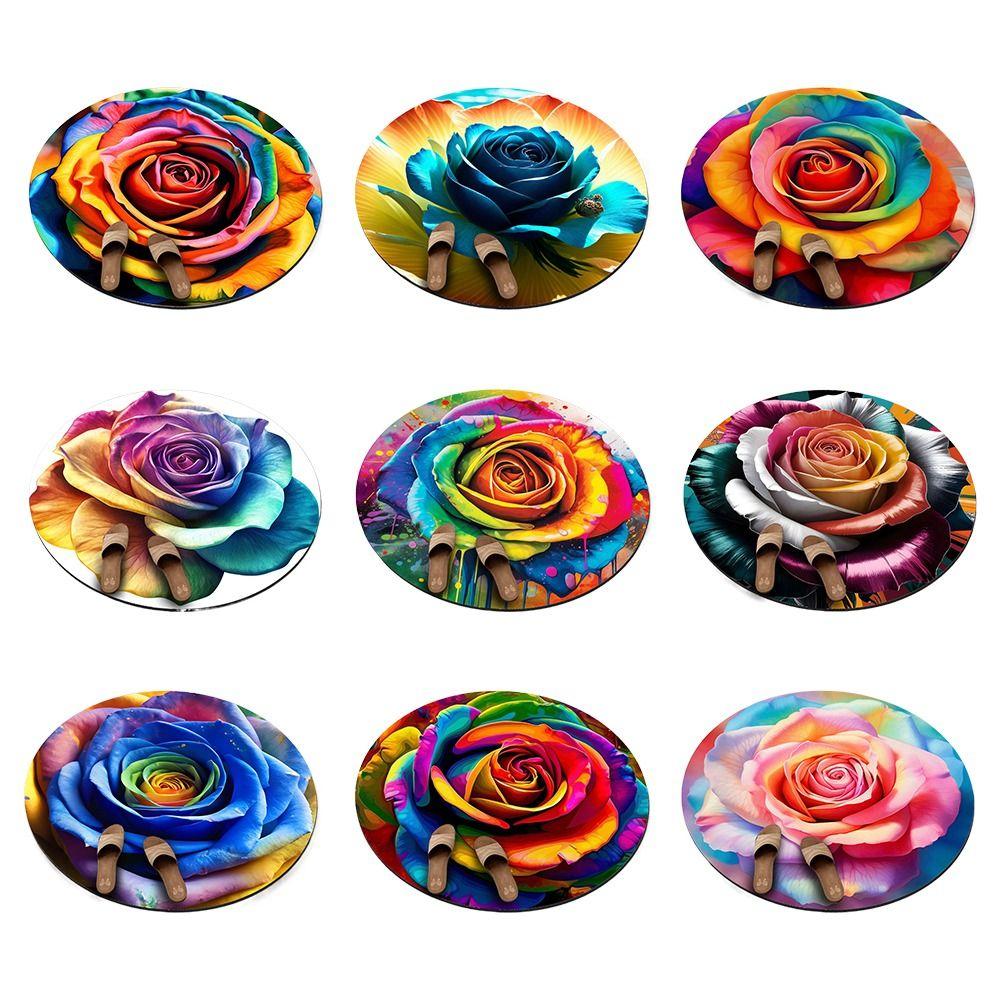 Нескользящий коврик для пола «Пион» специальной формы, коврик для пола в ванную комнату для гостиной, чайного столика, прикроватный