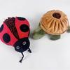 Dog Treat Dispenser Toy Interactive Plush Squeaky Turtle Ladybug Dog Chew Toy Treat Hiding Snuffle Puzzle Toy for Dogs Teething Mental