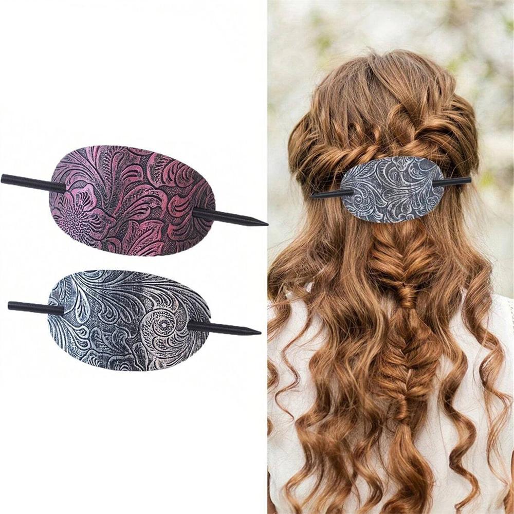 1 шт. Зажим для волос из искусственной кожи, овальной формы, для хвоста, заколки, резинка для волос, заколка для волос, шпильки