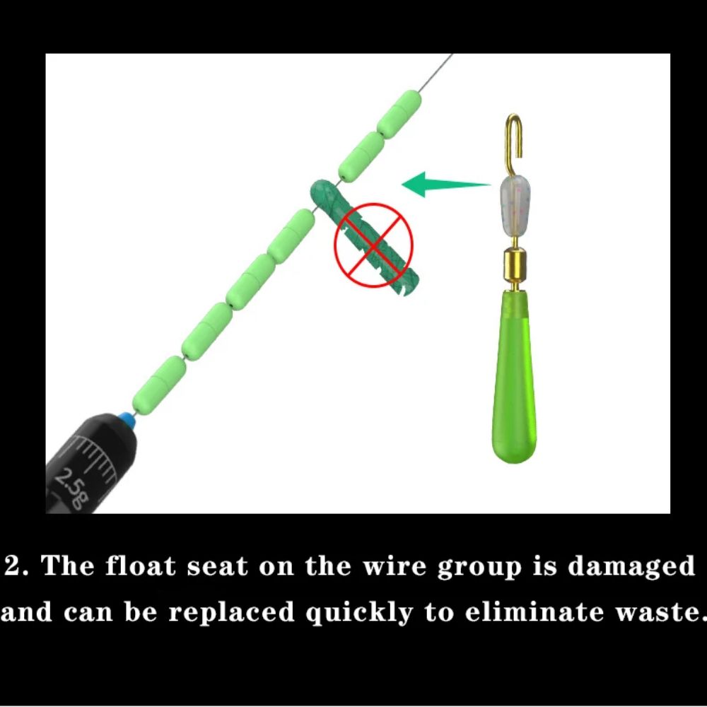 20 шт. Медная головка для рыболовных поплавков, силиконовое крепление для подлеска, соединитель для океанской лодки
